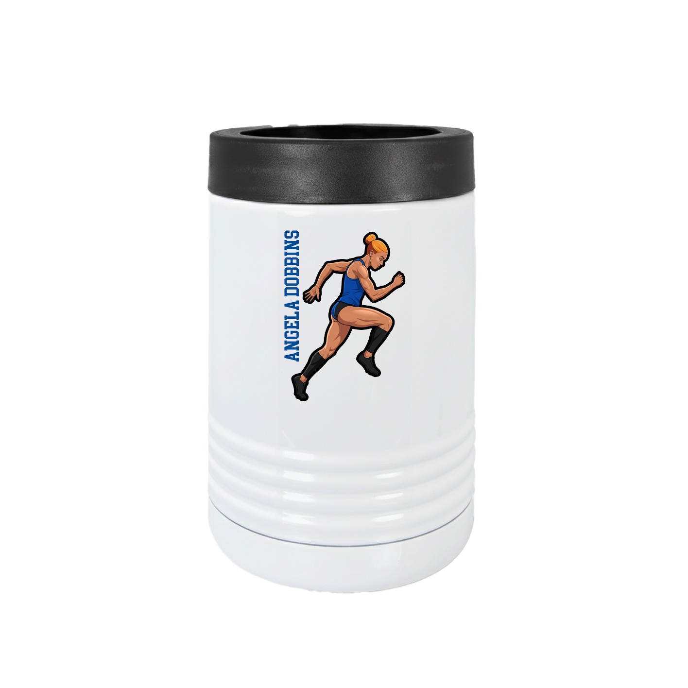 Beverage Holder — Name Vertical in White