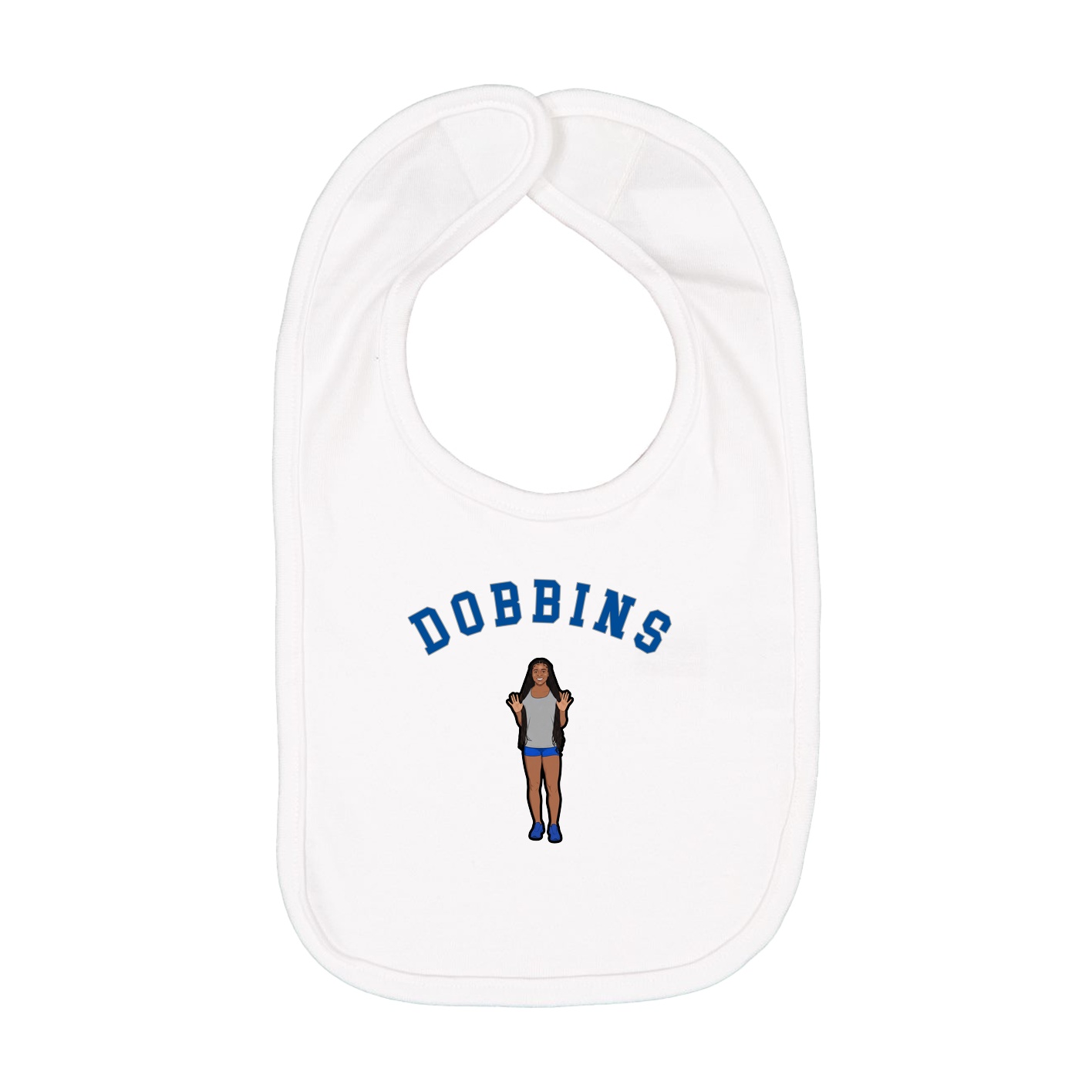 Infant Bib — Shirsey Arch in White