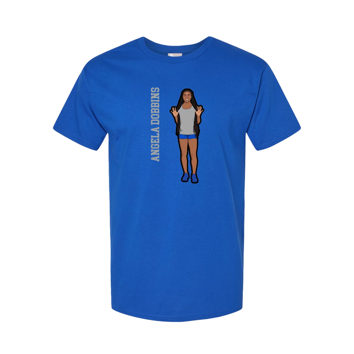 Tee — Name Vertical in Royal