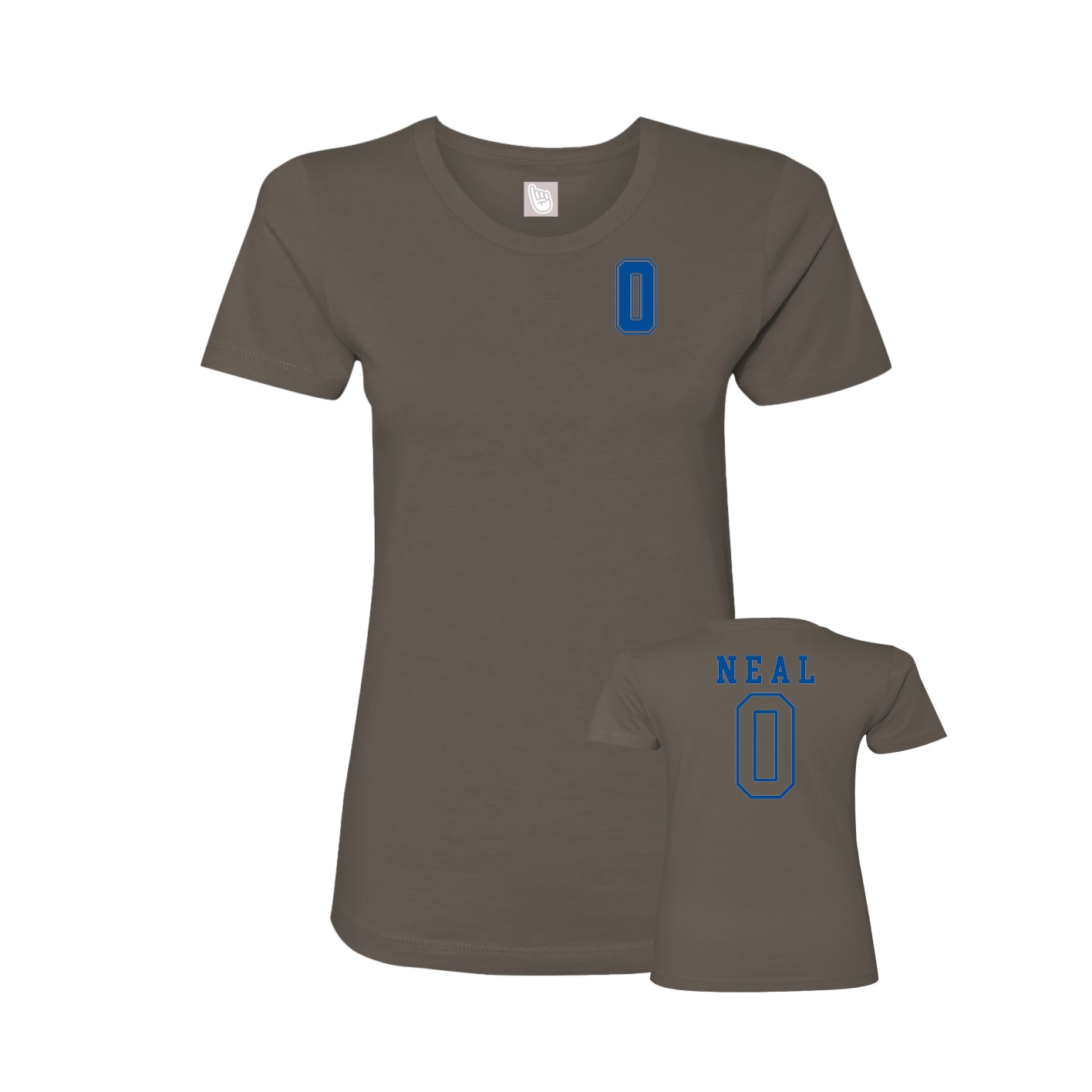 Womens Tee — Chest Back in Grey