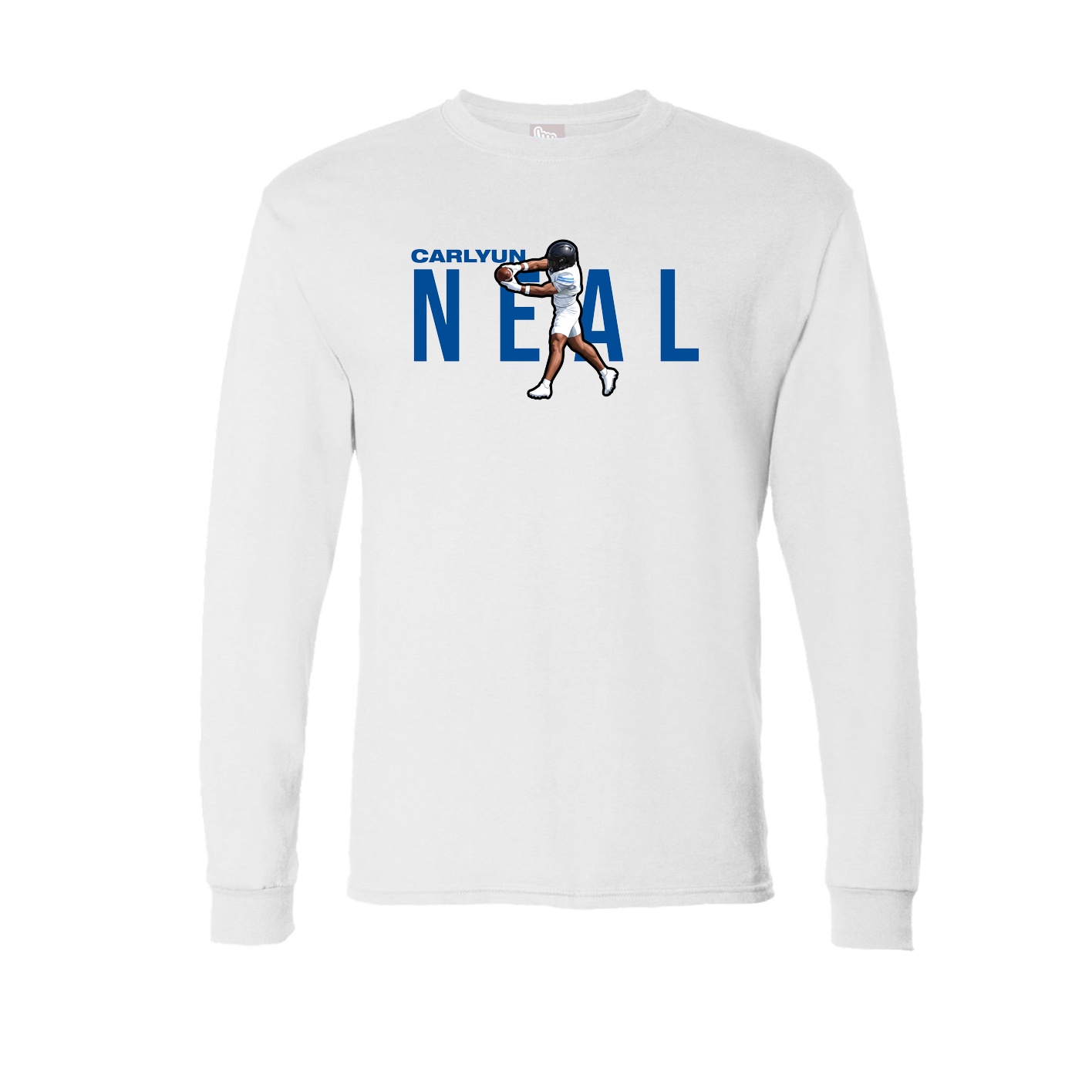 Long Sleeve Tee — Player Name in White
