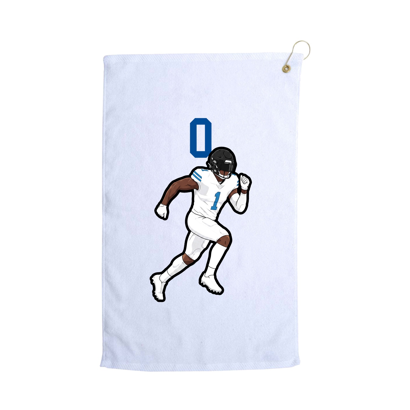 Golf Towel — Number Top in White
