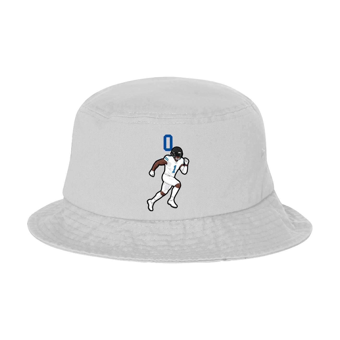 Bucket Cap — Number Top in White
