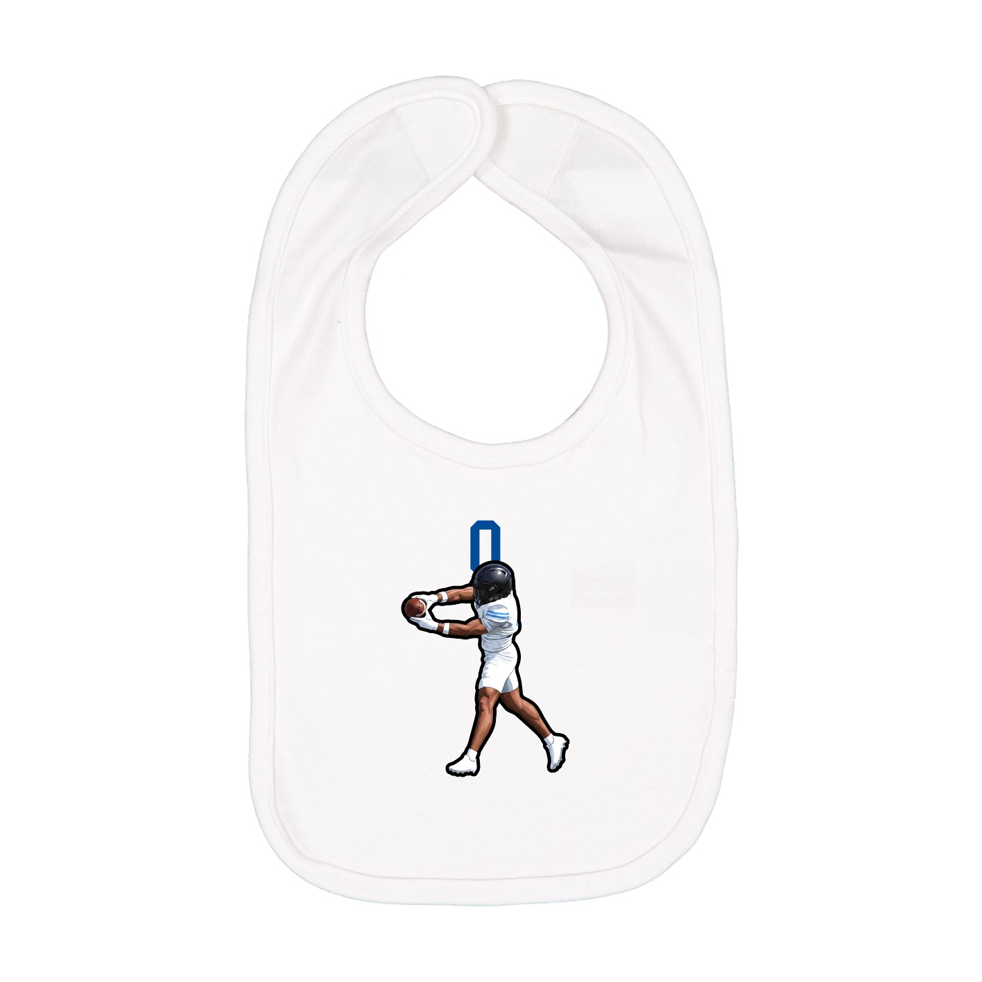 Infant Bib — Number Top in White