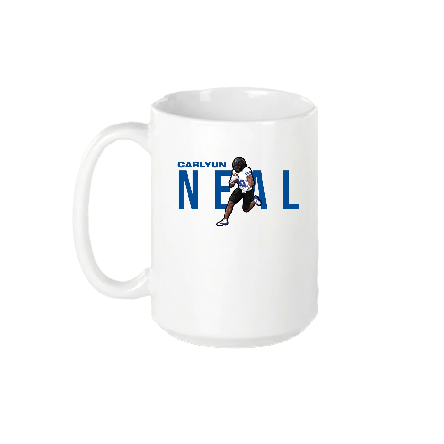 15oz Coffee Mug — Player Name in White