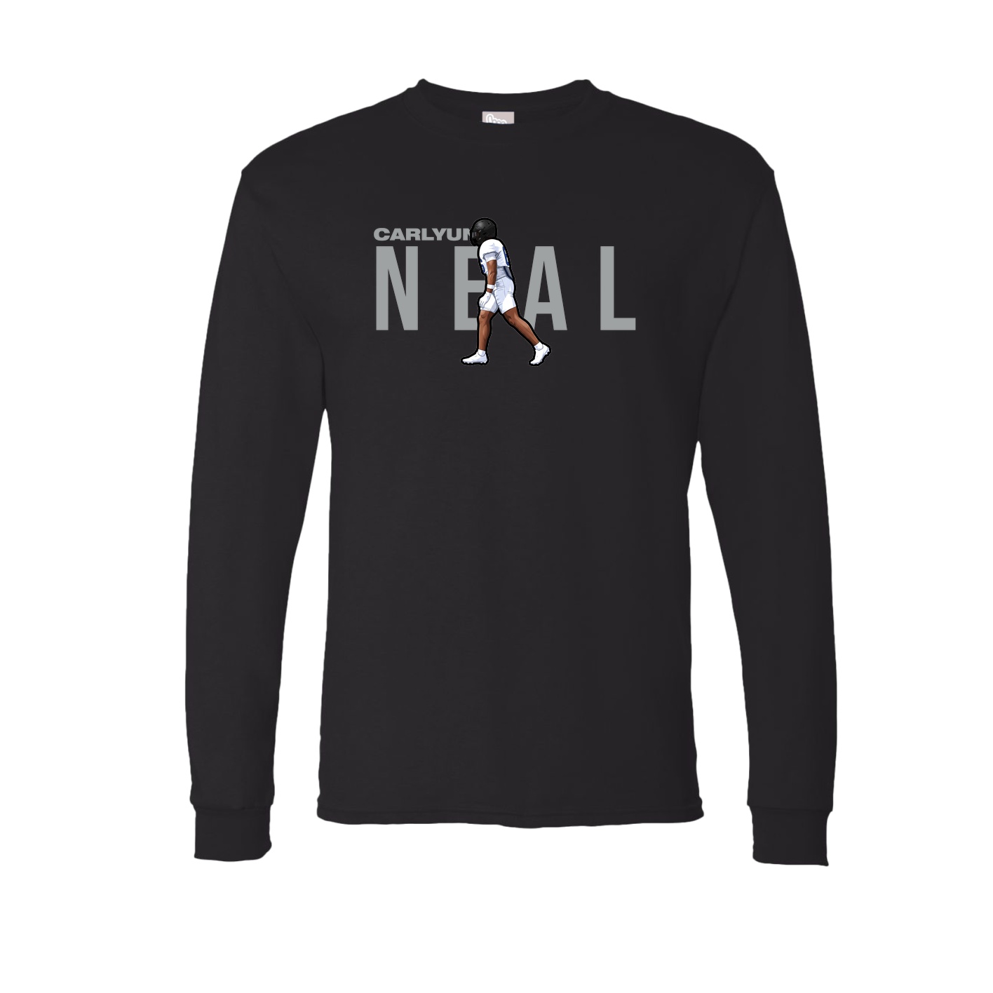 Long Sleeve Tee — Player Name in Black