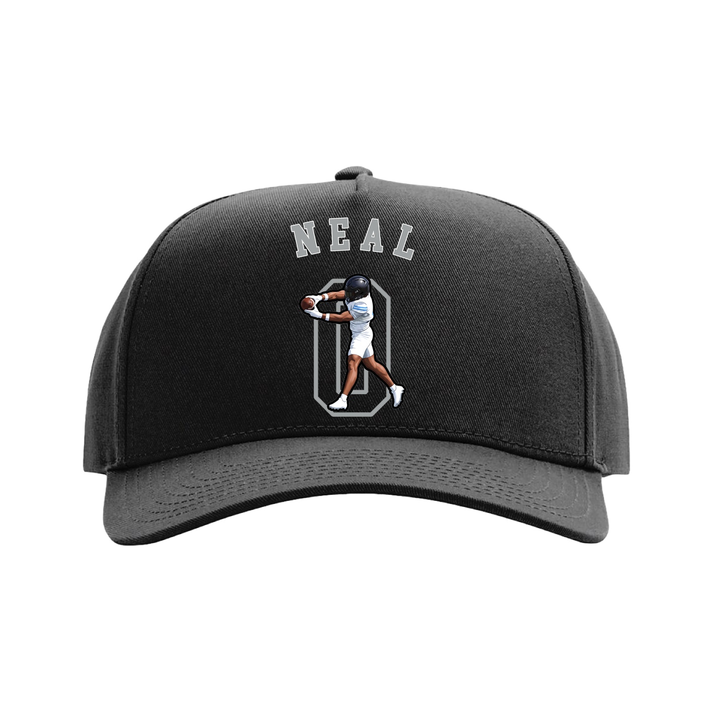 Full Fabric Five-Panel Champ Cap — Shirsey Arch in Black