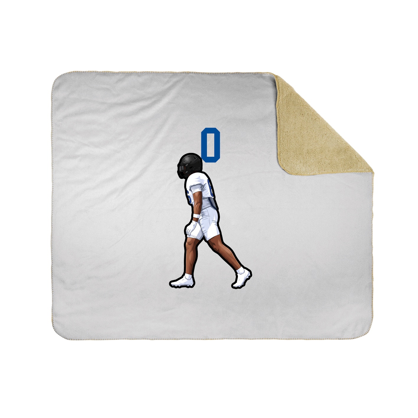 Throw Blanket — Number Top in White