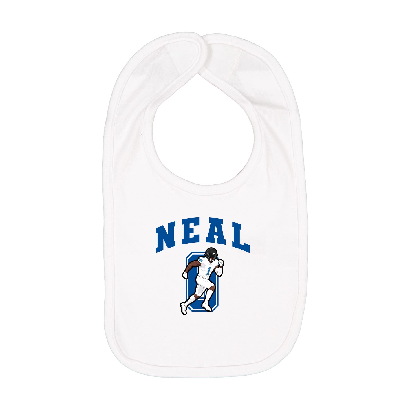 Infant Bib — Number in White