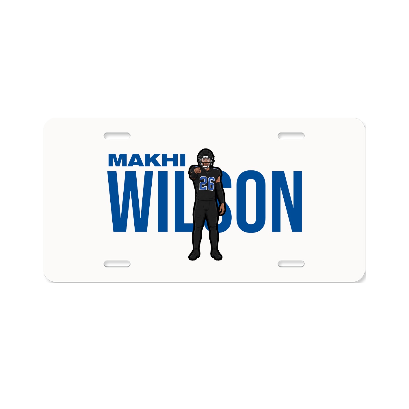 License Plate — Player Name in Classic