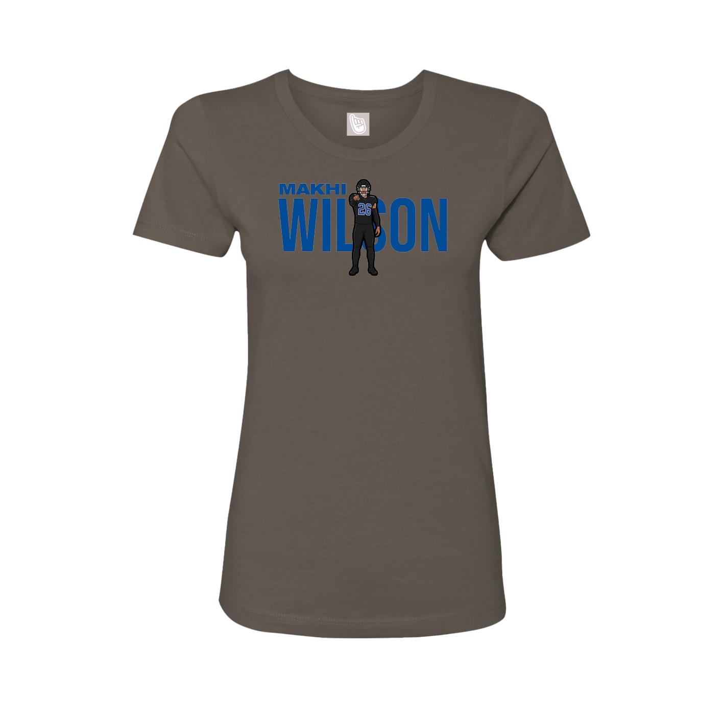 Fitted Women's Tee — Player Name in Grey