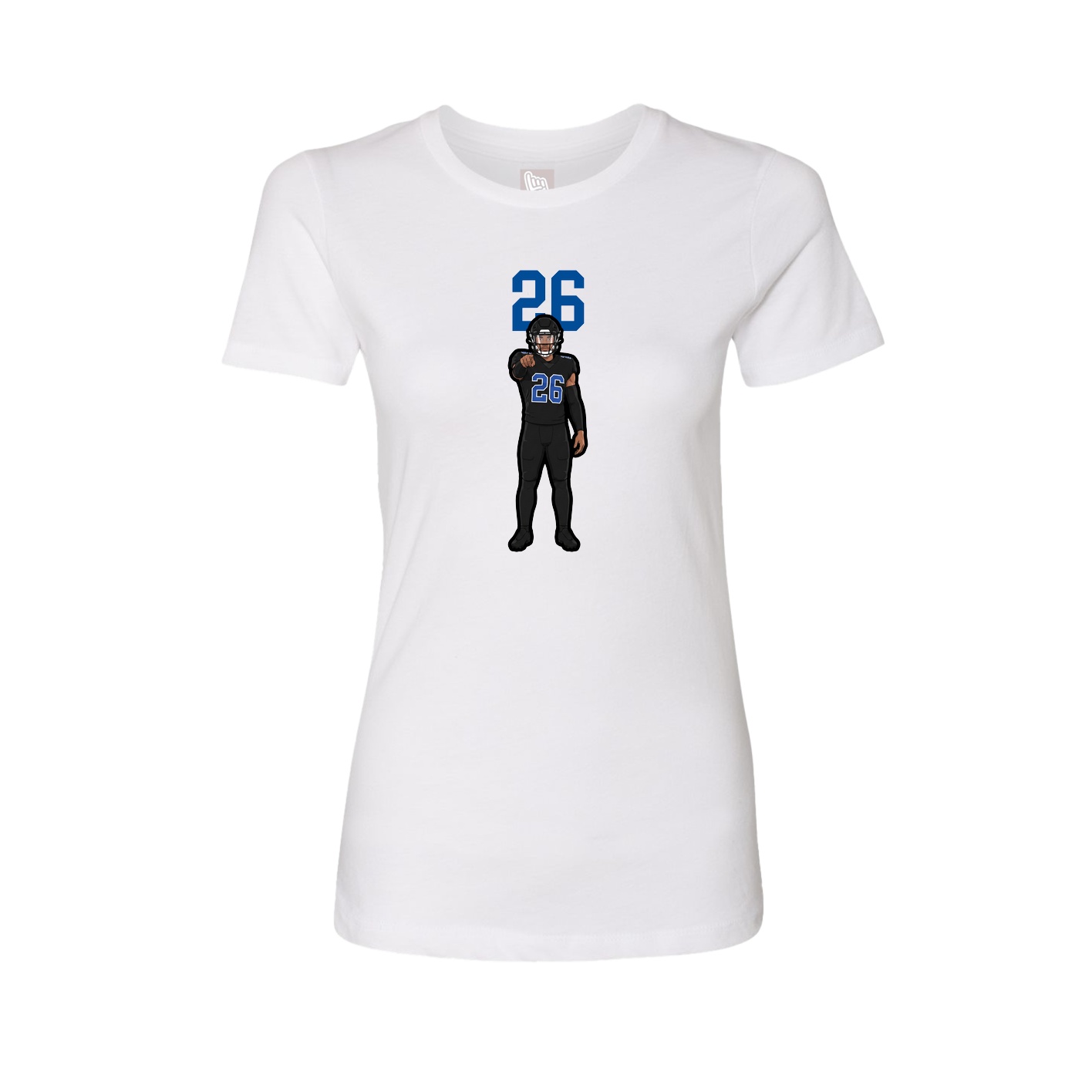 Fitted Women's Tee — Number Top in White