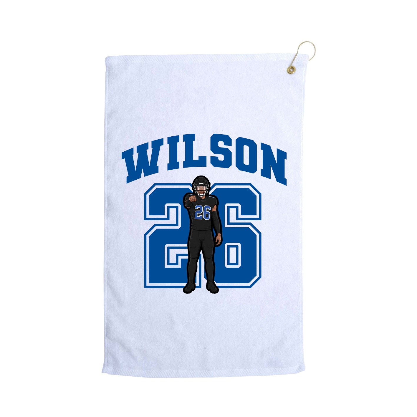 Golf Towel — Number in White