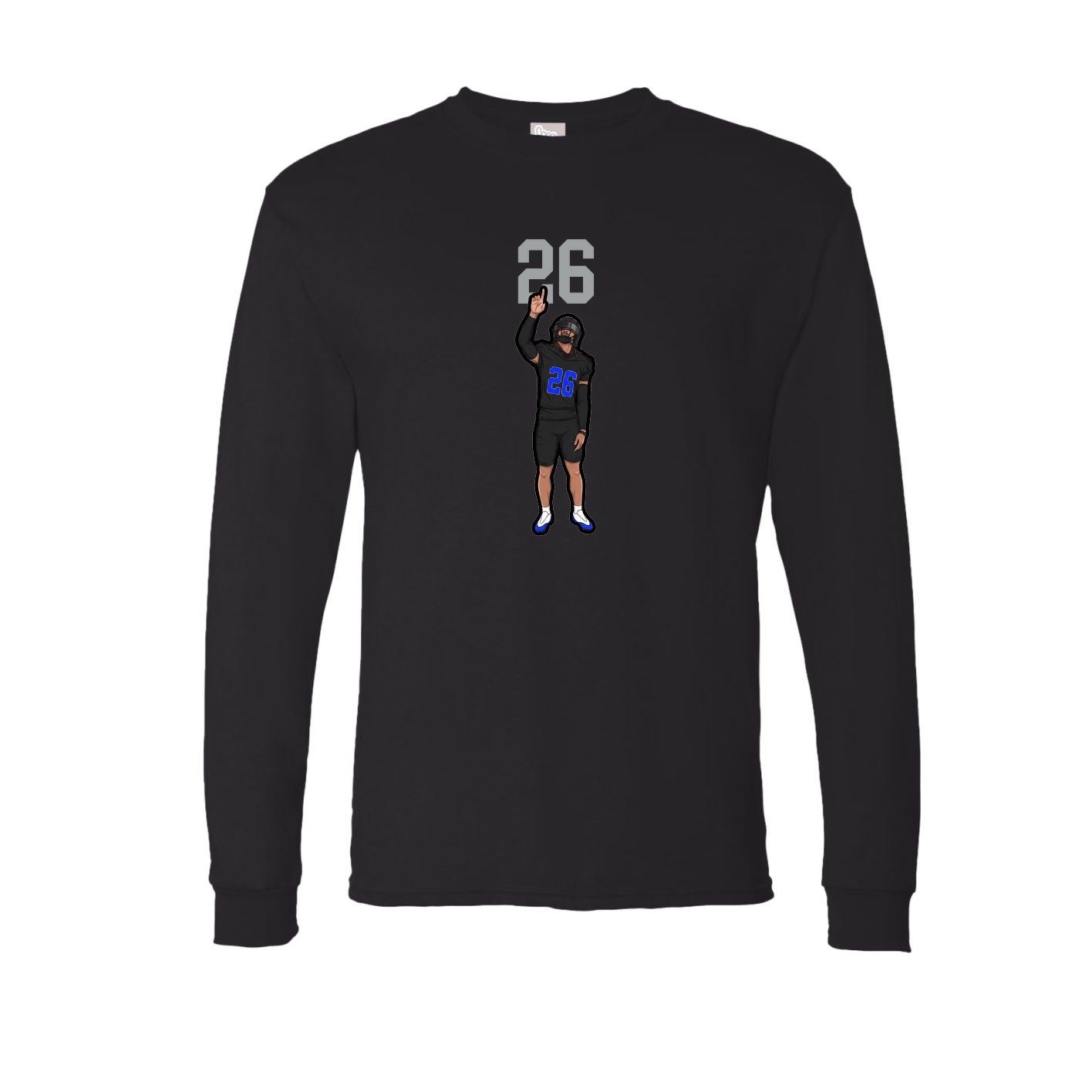 Long Sleeve Tee — Number Top in Black