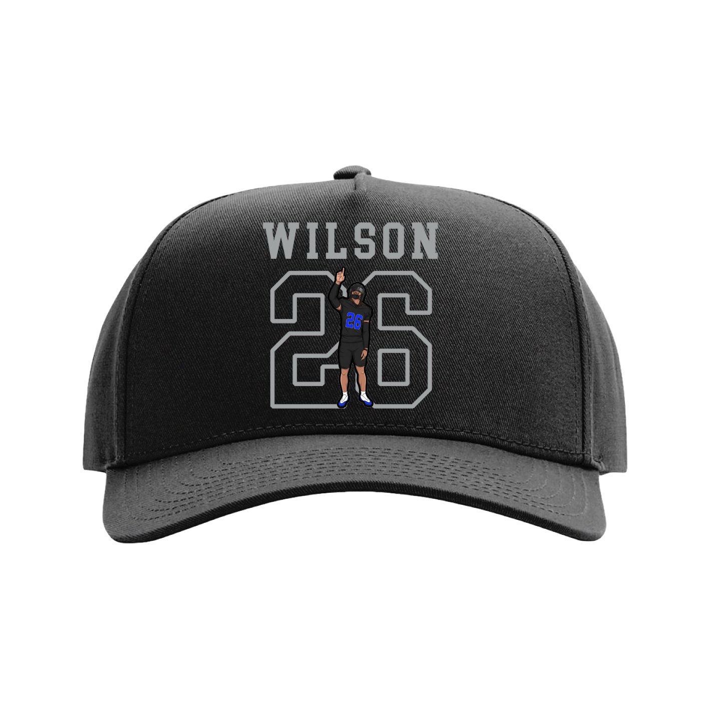 Full Fabric Five-Panel Champ Cap — Shirsey in Black