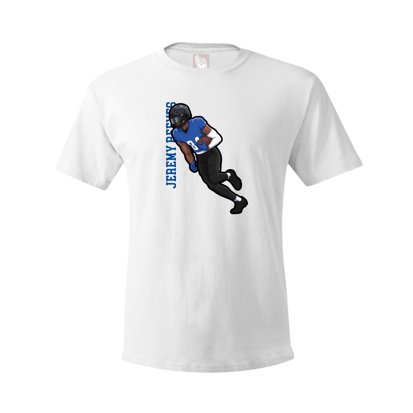Tee — Name Vertical in White