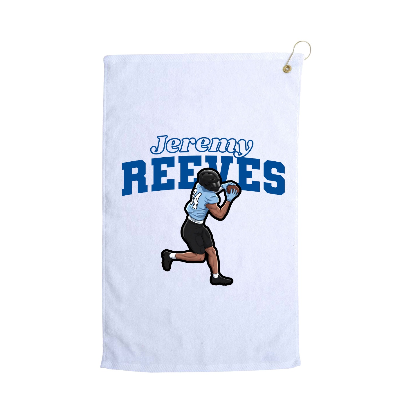 Golf Towel — Name Arch in White