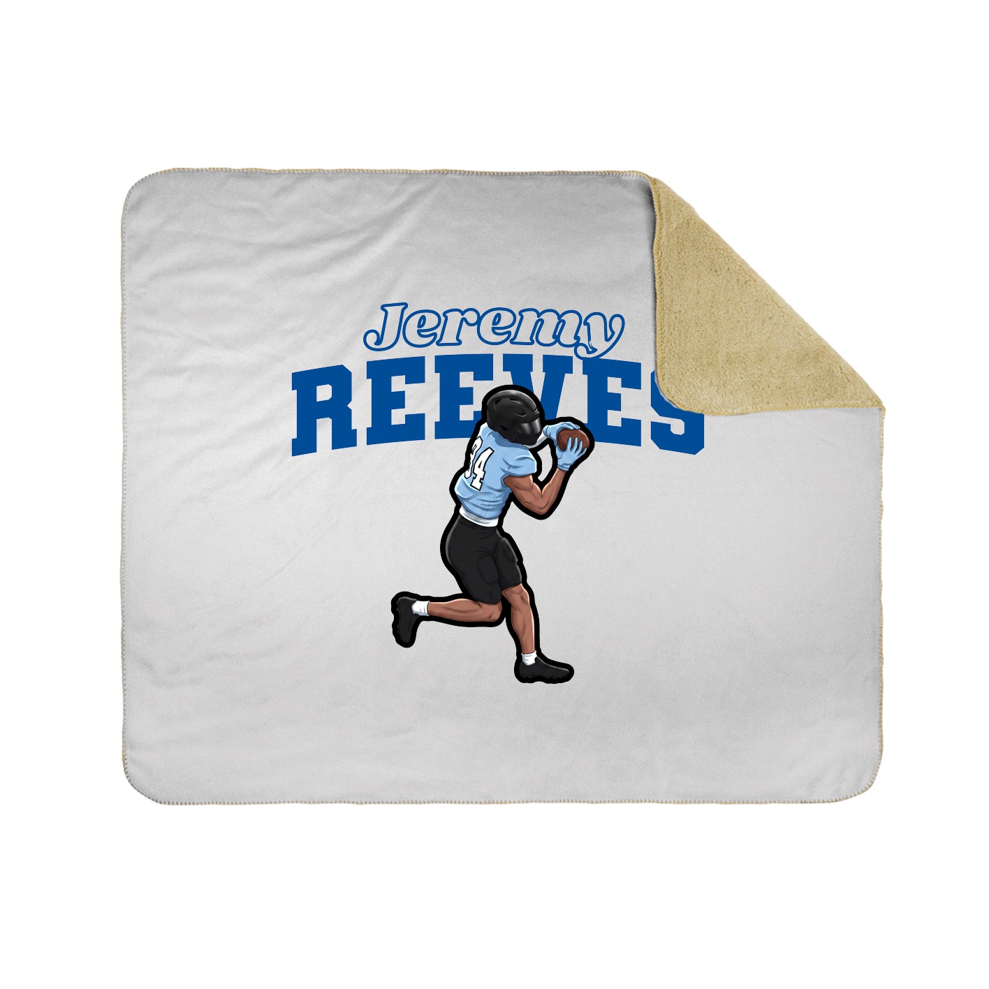 Throw Blanket — Name Arch in White