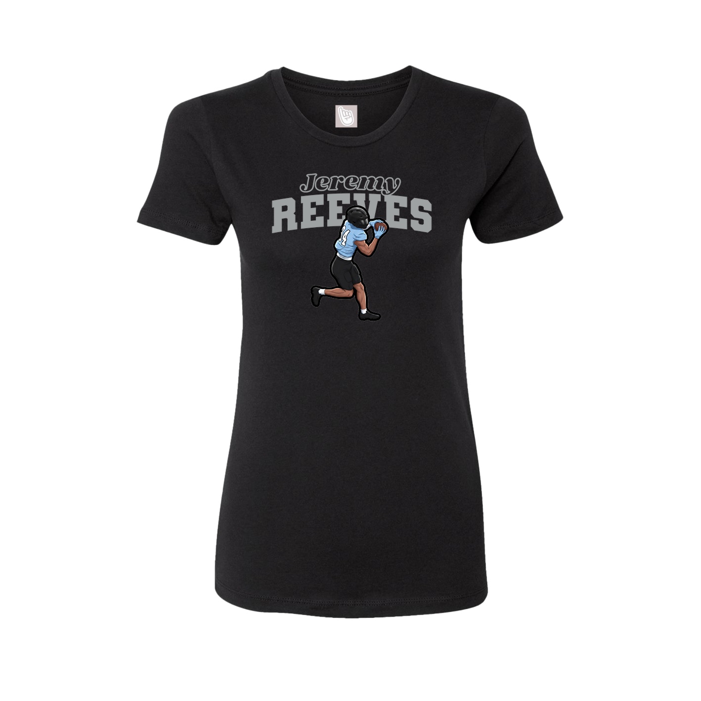 Fitted Women's Tee — Name Arch in Black