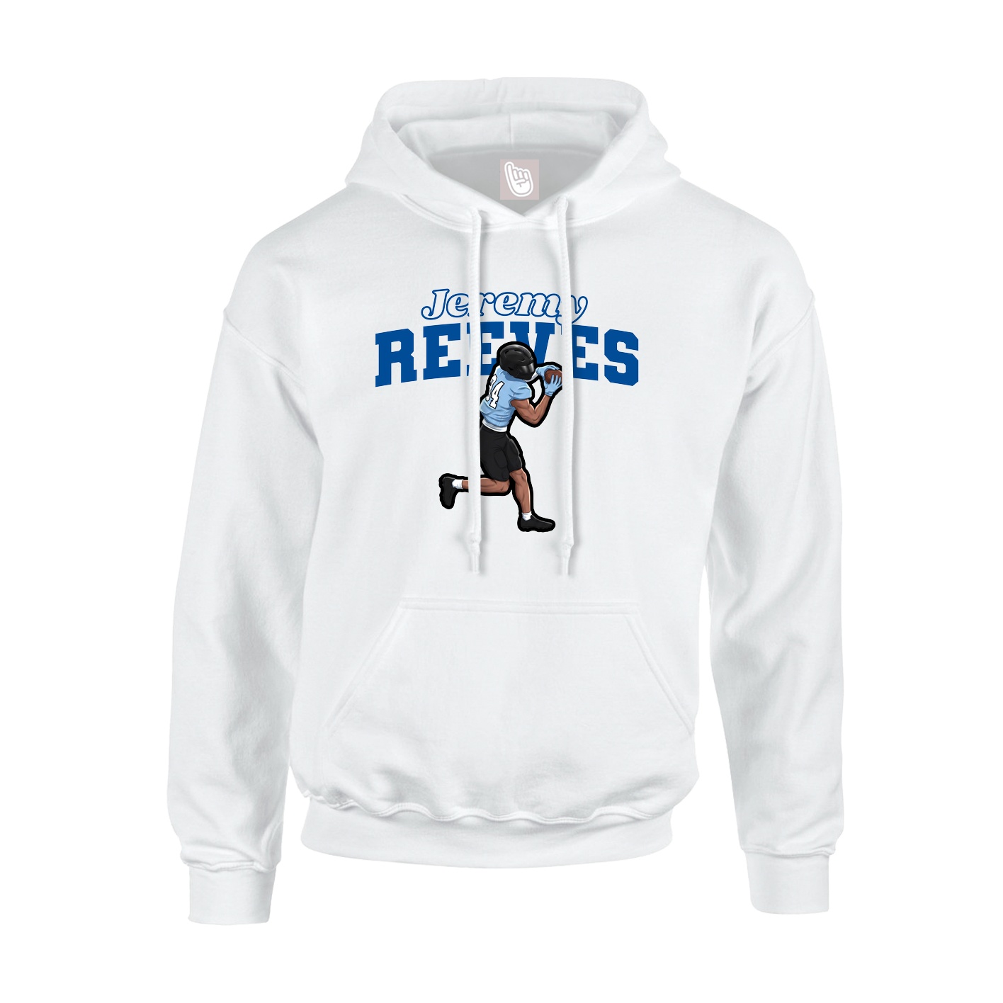 Hoodie — Name Arch in White