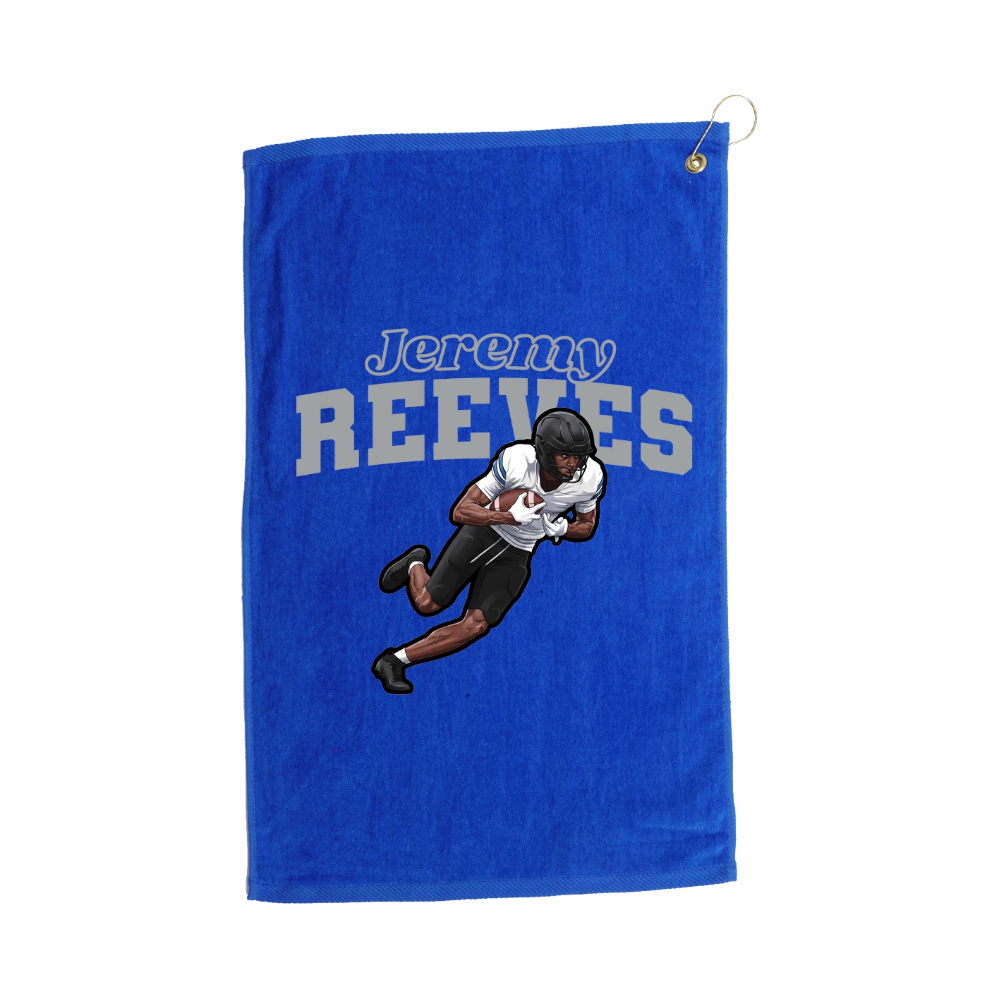 Golf Towel — Name Arch in Royal