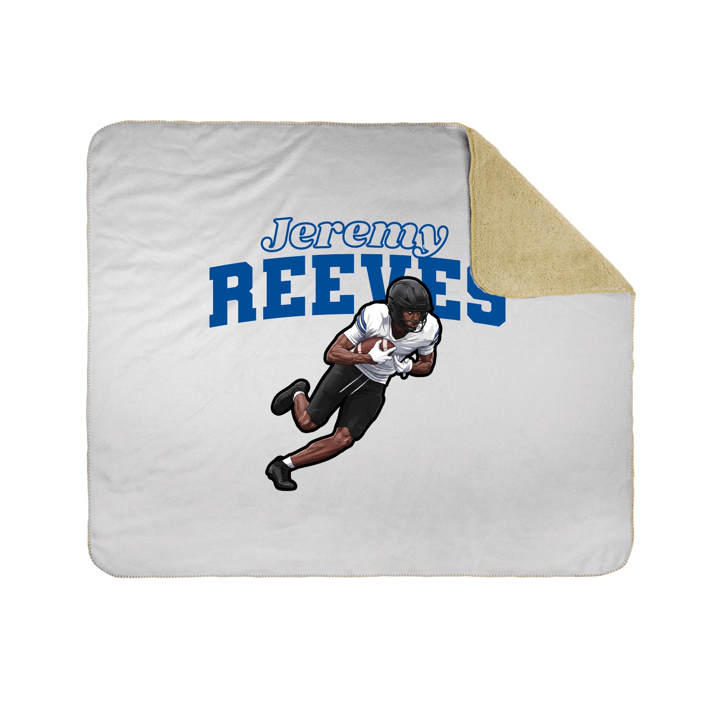 Throw Blanket — Name Arch in White