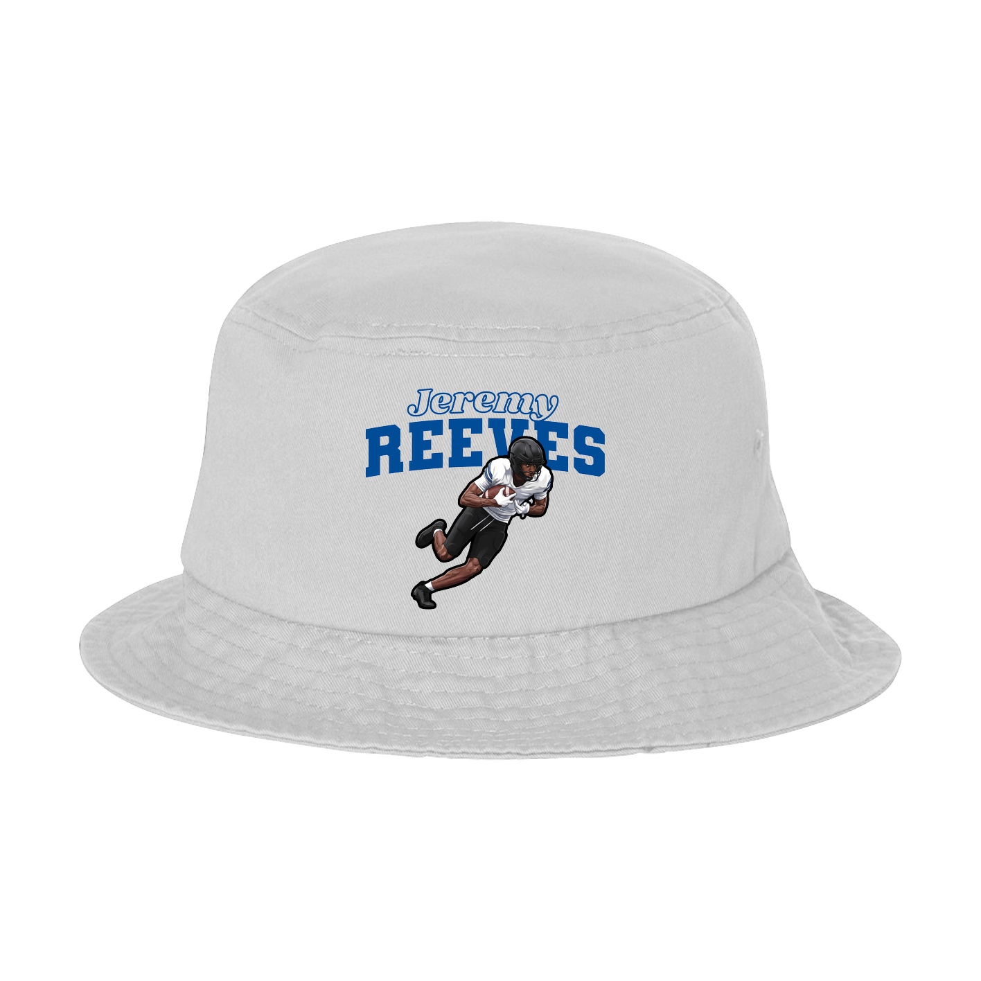 Bucket Cap — Name Arch in White