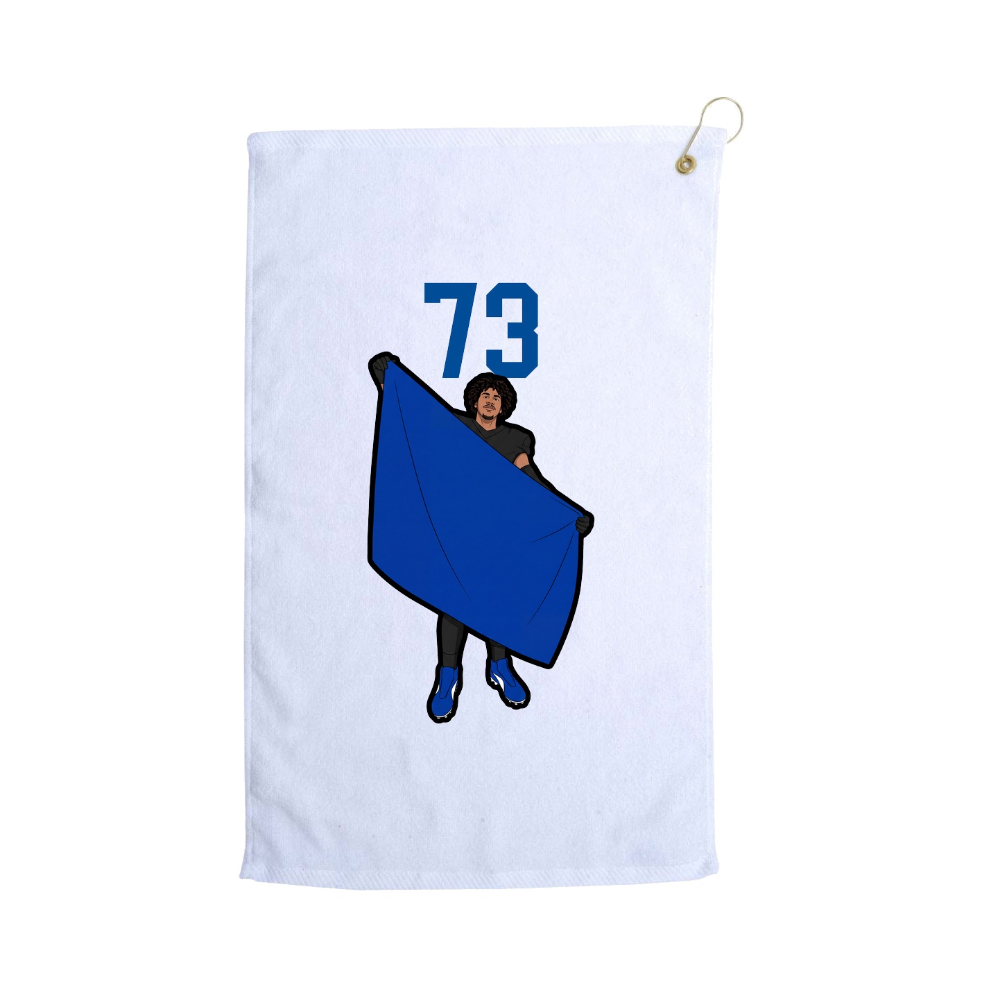 Golf Towel — Number Top in White
