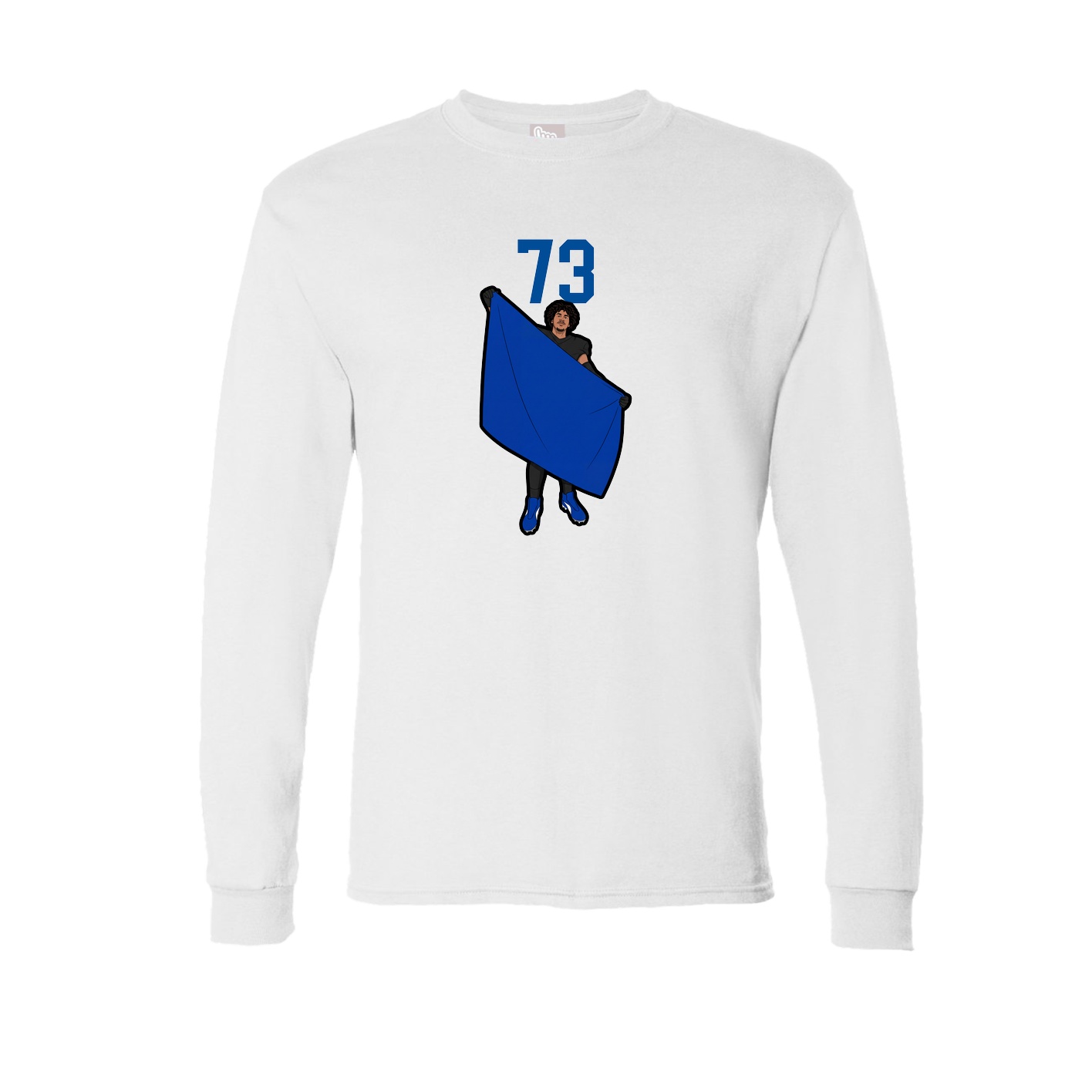 Long Sleeve Tee — Number Top in White