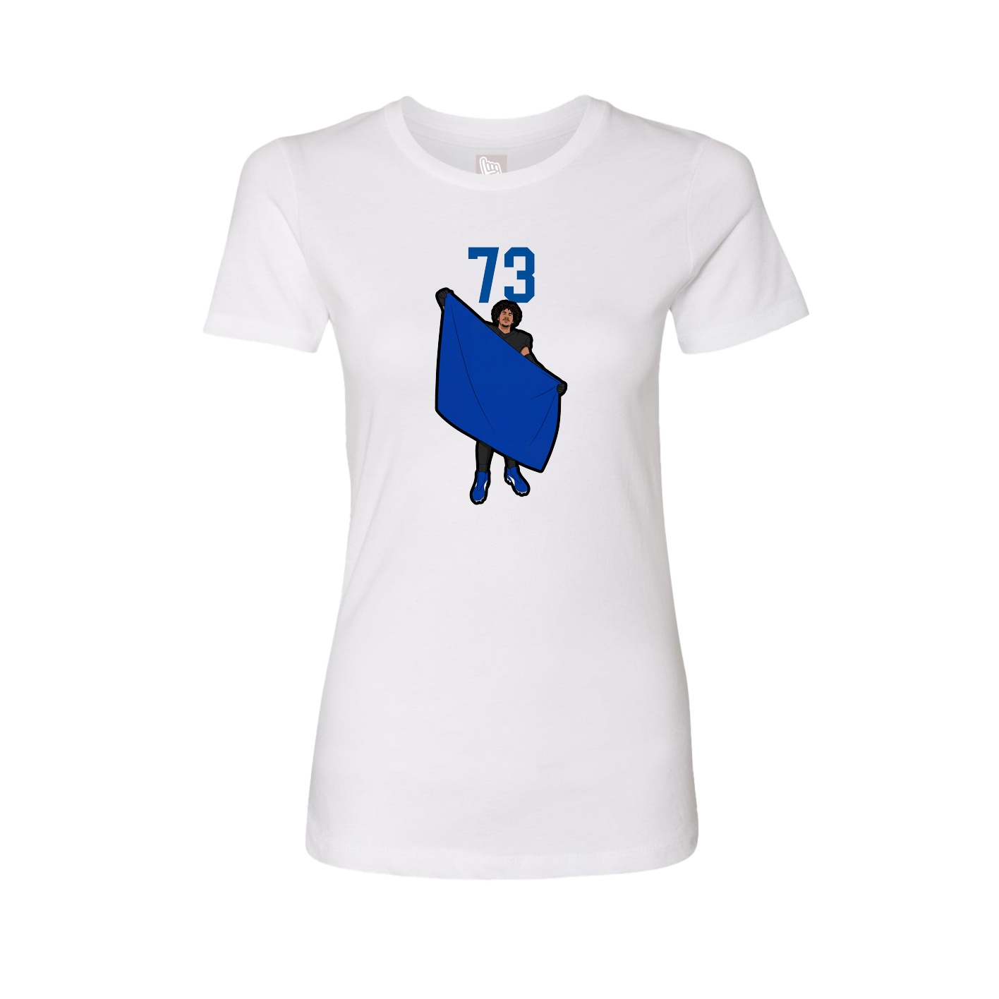 Fitted Women's Tee — Number Top in White
