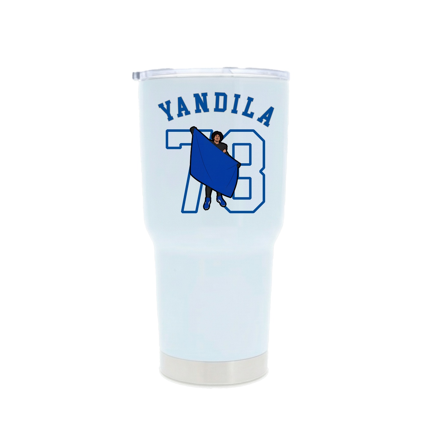 30oz Stainless Steel Tumbler — Shirsey Arch in White