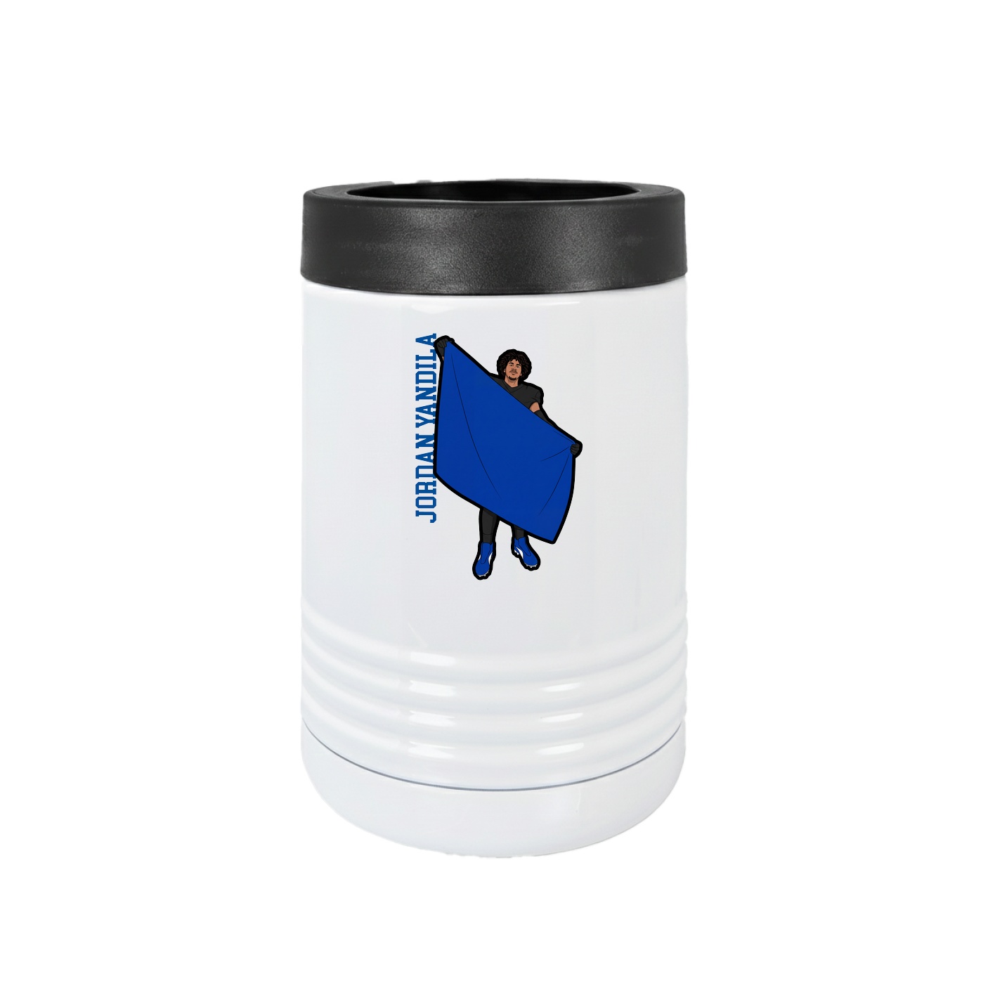Beverage Holder — Name Vertical in White