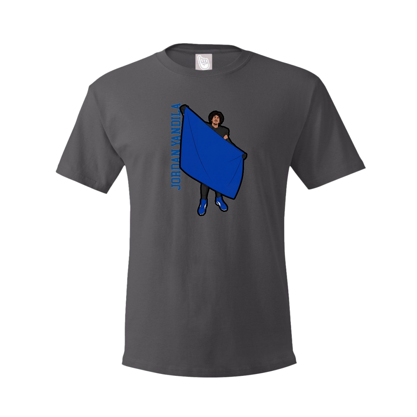 Tee — Name Vertical in Grey