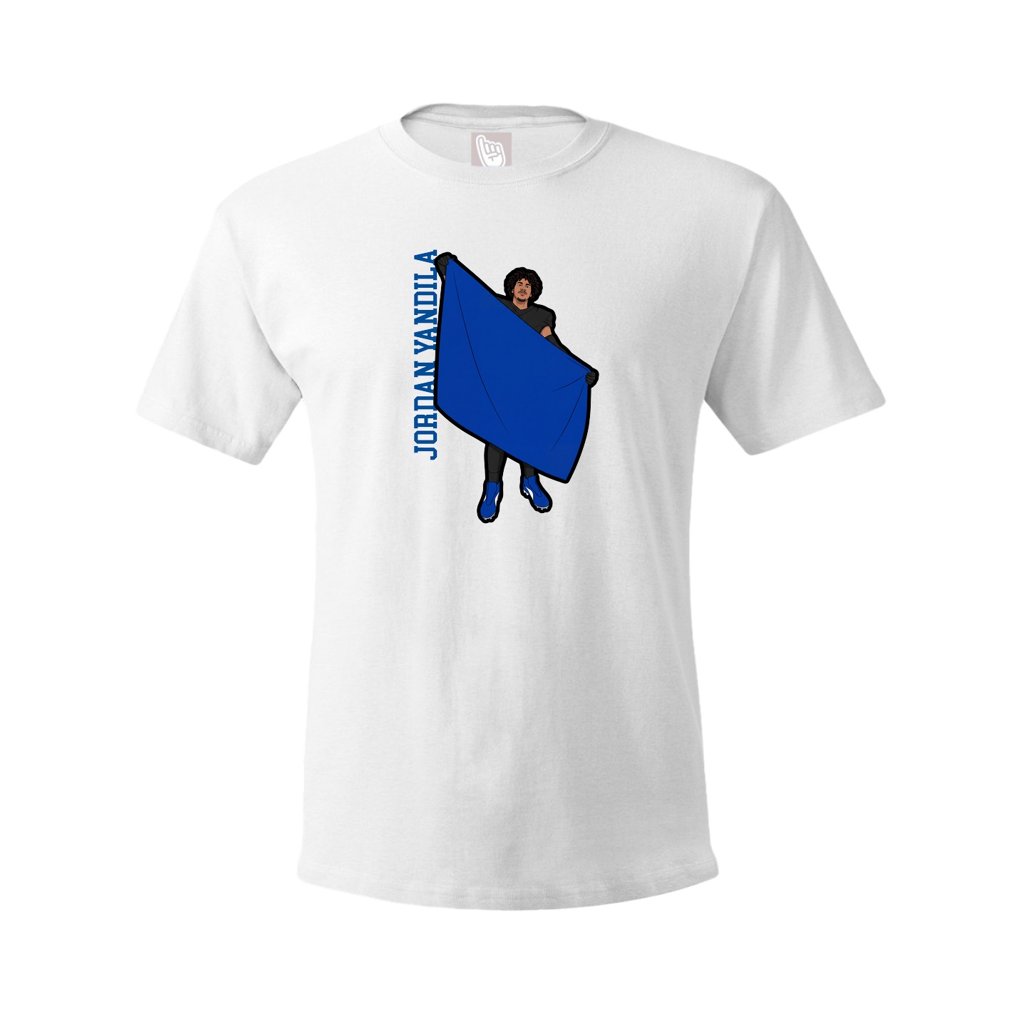 Youth Tee — Name Vertical in White