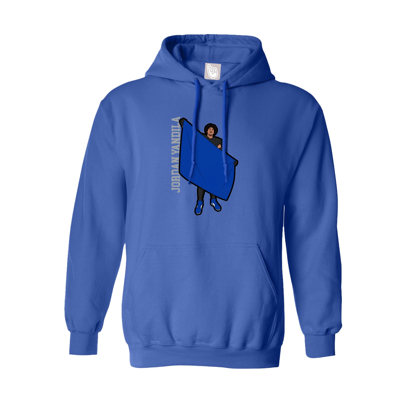 Hoodie — Name Vertical in Royal