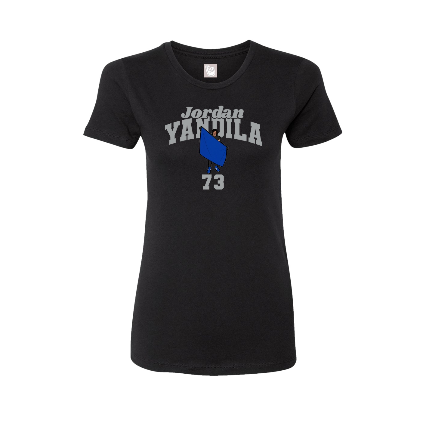 Fitted Women's Tee — Signature Arch in Black