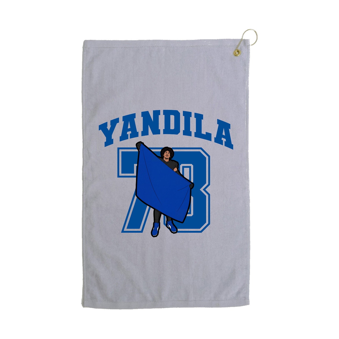 Golf Towel — Number in Grey