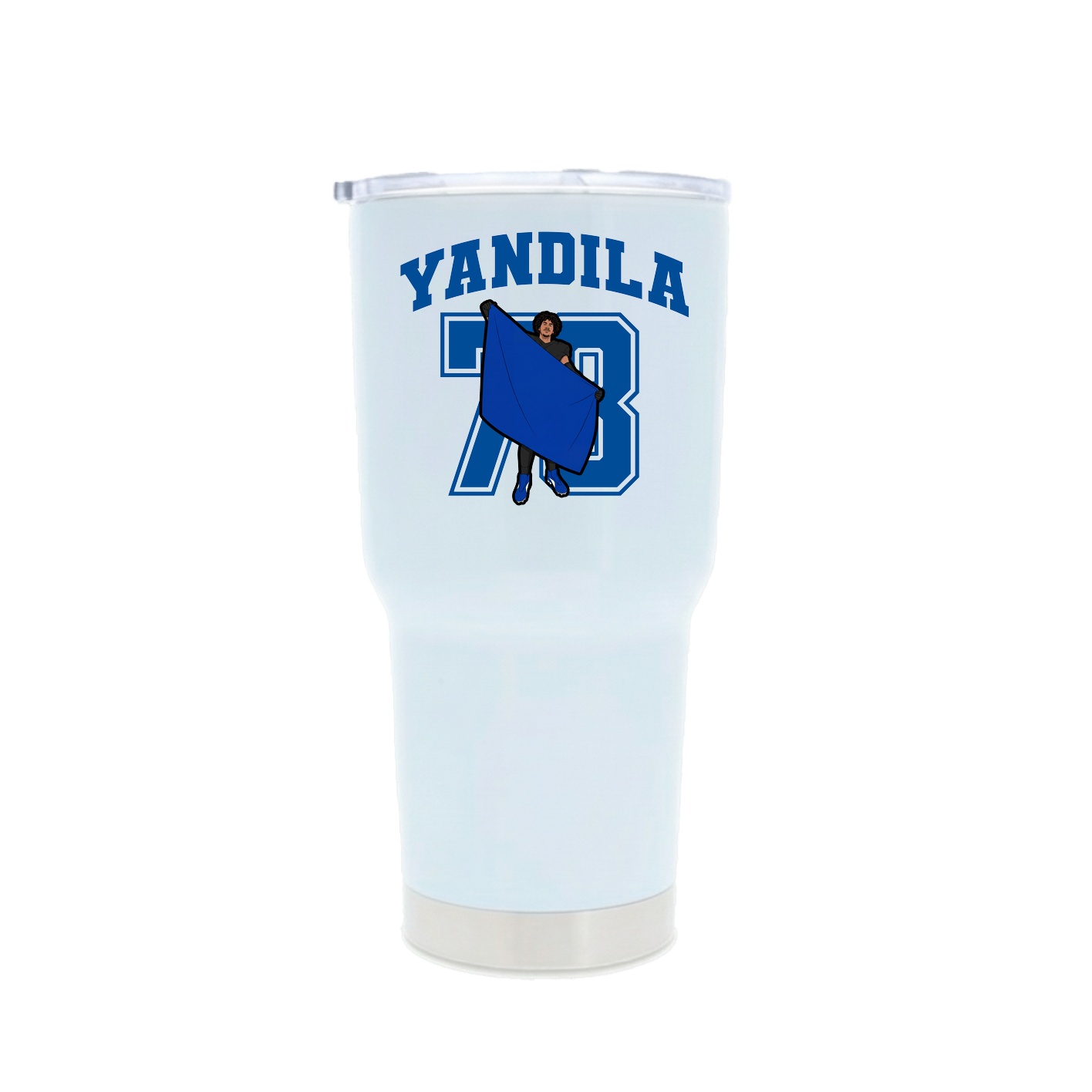 30oz Stainless Steel Tumbler — Number in White