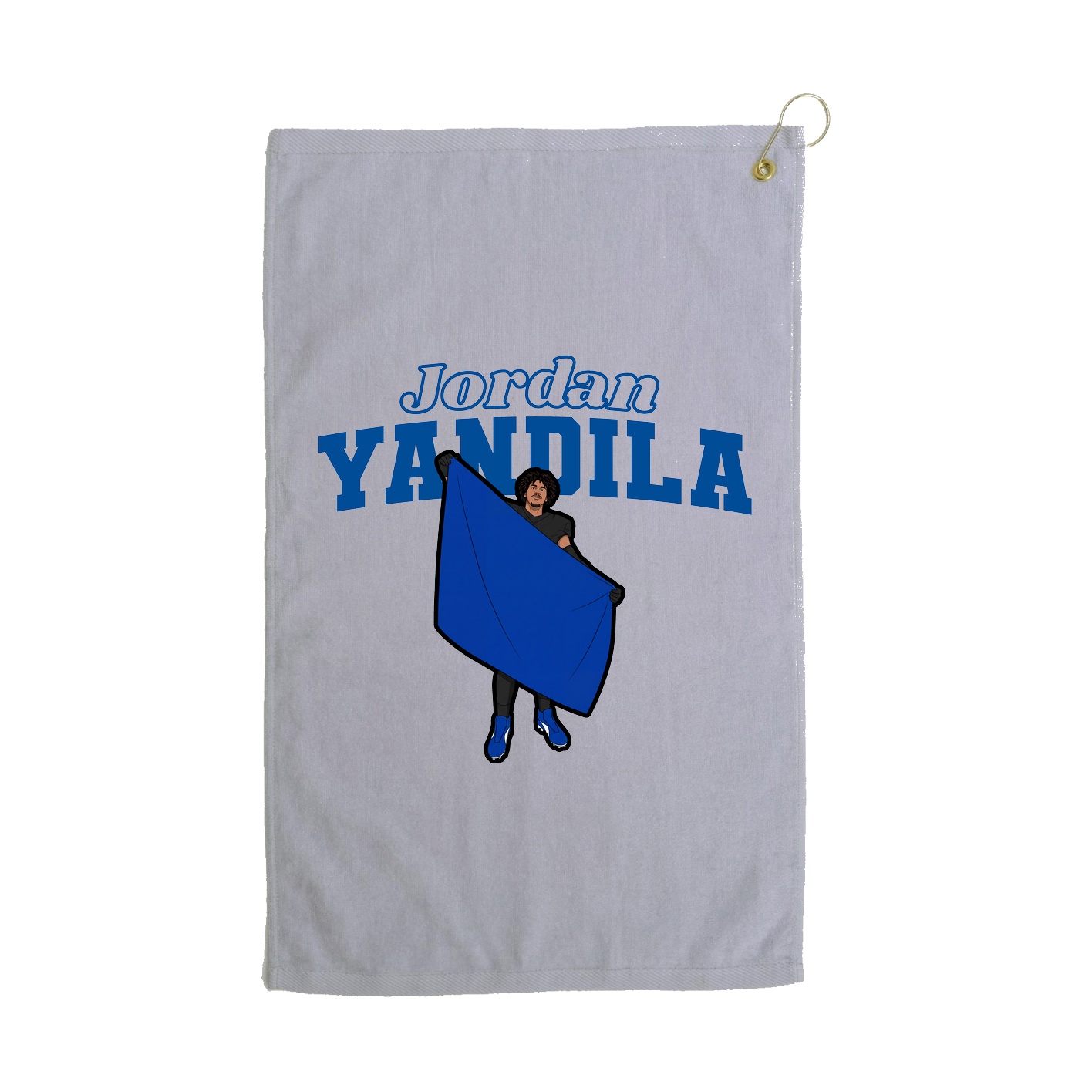 Golf Towel — Name Arch in Grey
