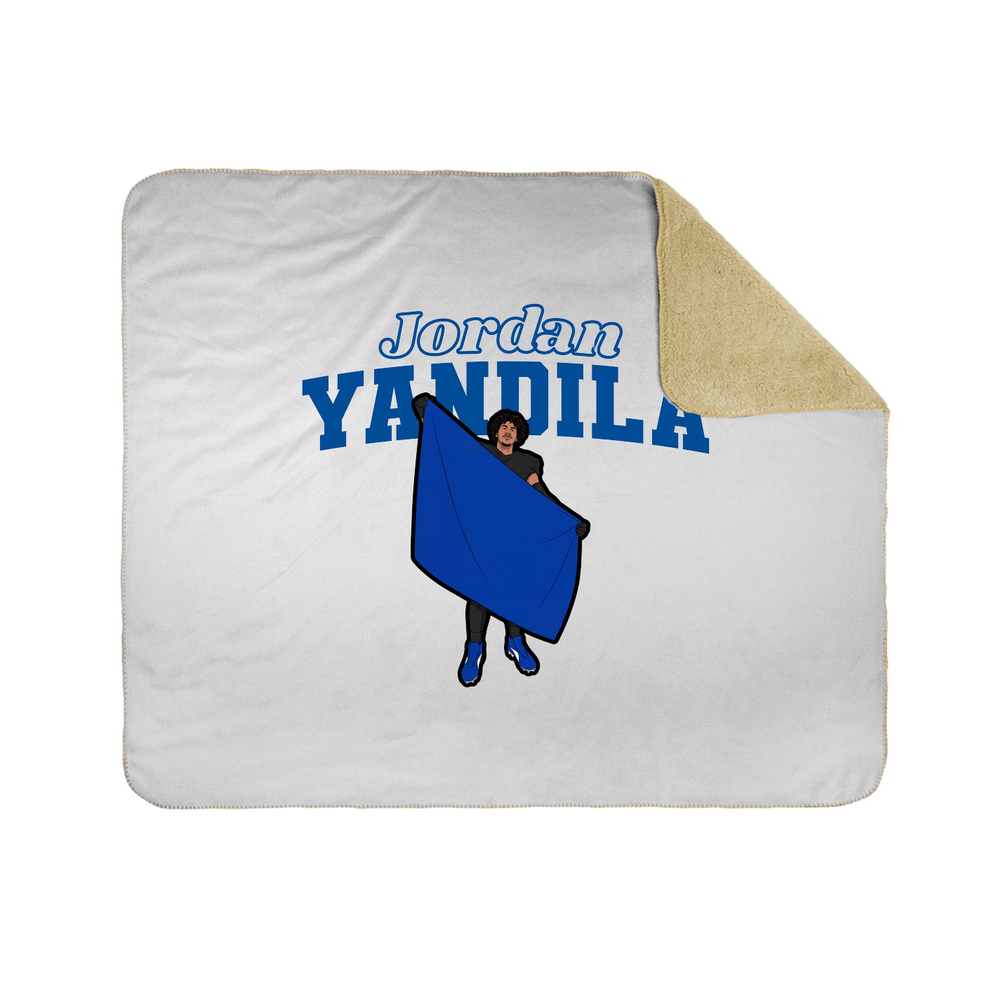 Throw Blanket — Name Arch in White