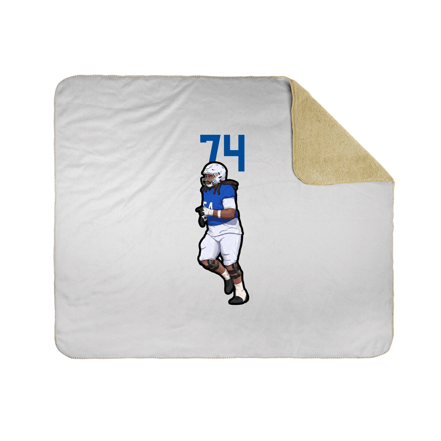 Throw Blanket — Number Top in White