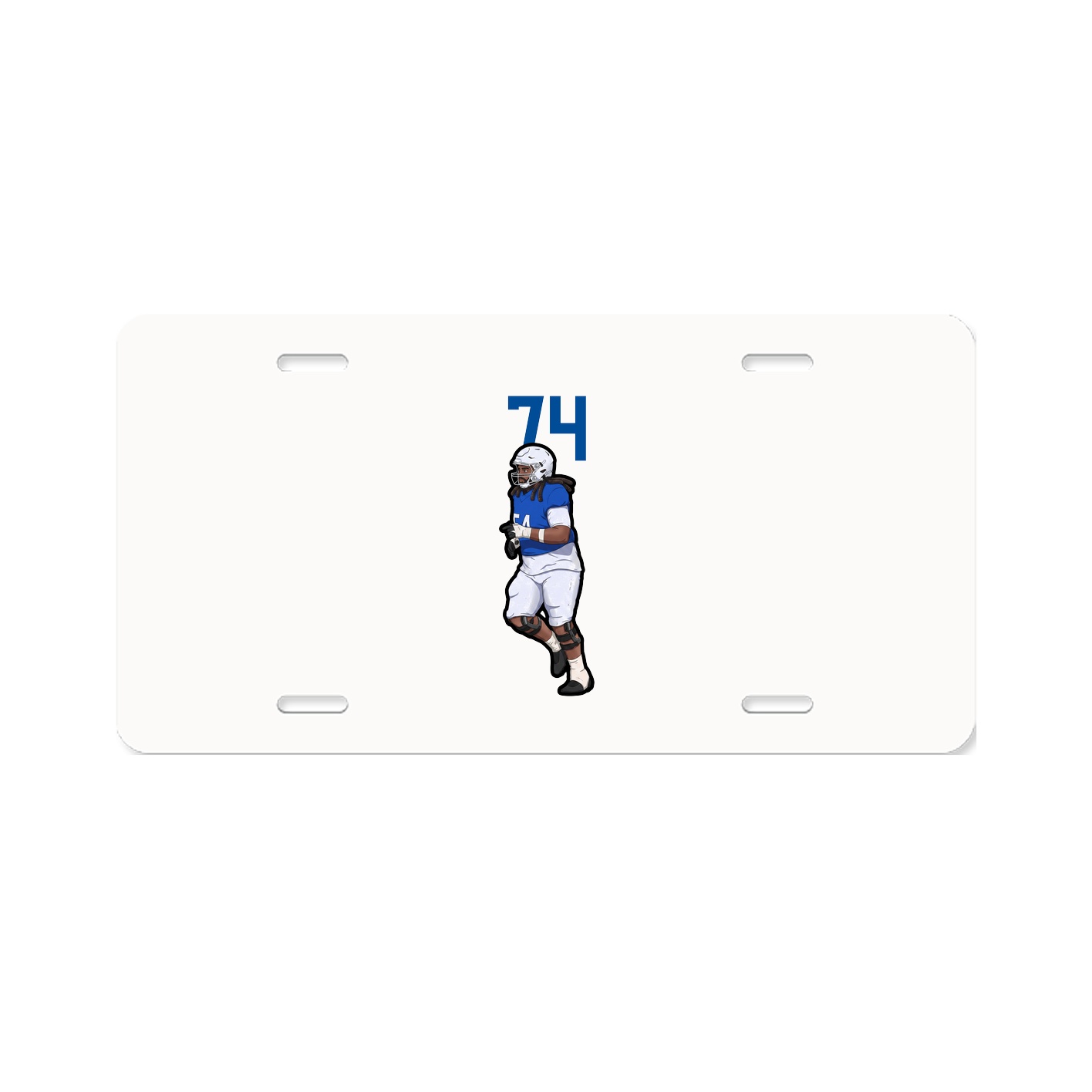License Plate — Number Top in Classic