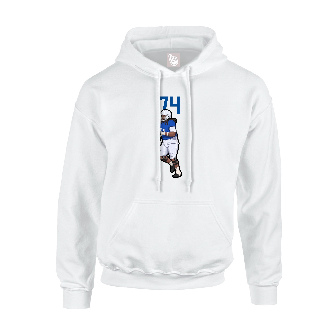 Hoodie — Number Top in White