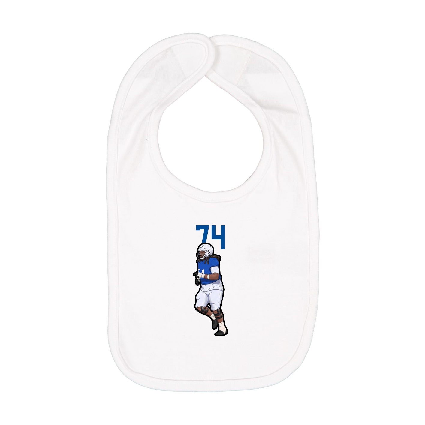 Infant Bib — Number Top in White