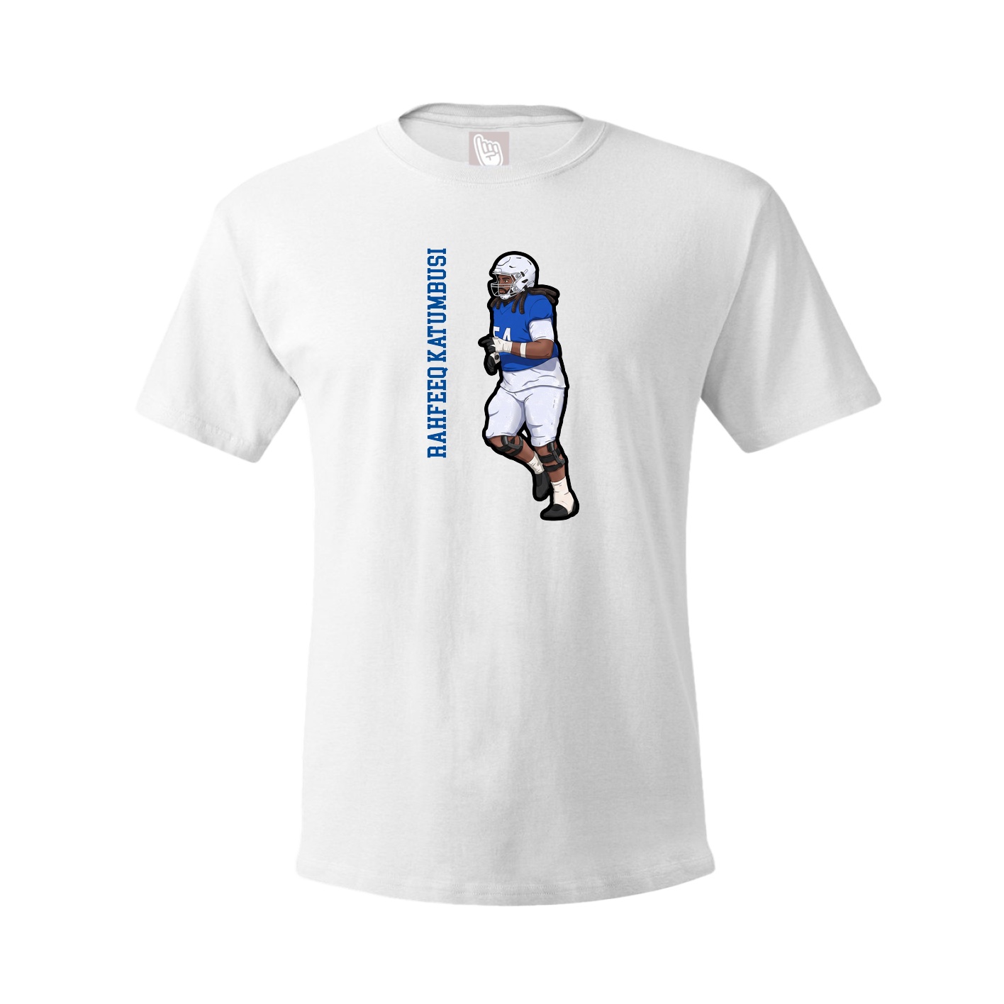 Tee — Name Vertical in White