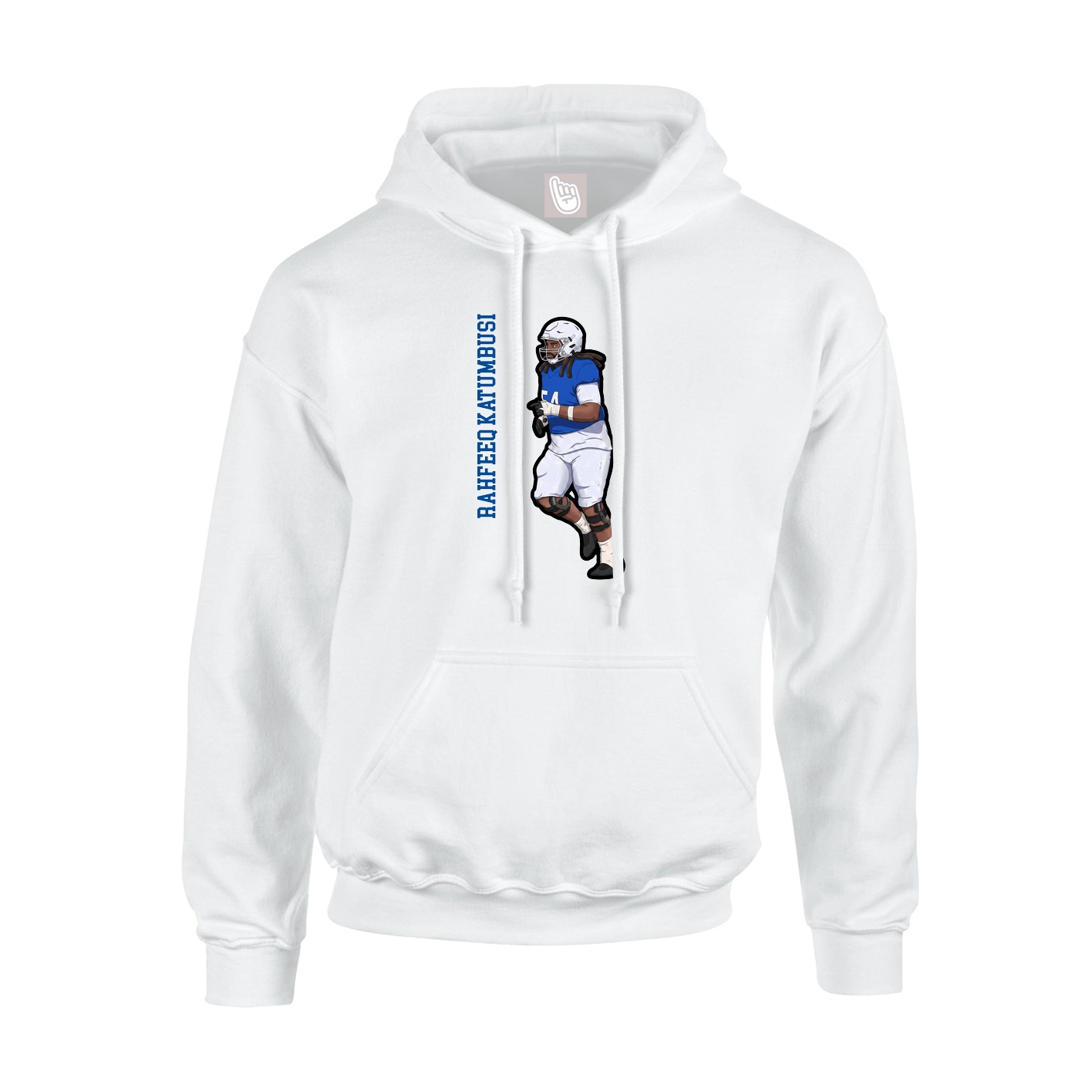 Hoodie — Name Vertical in White