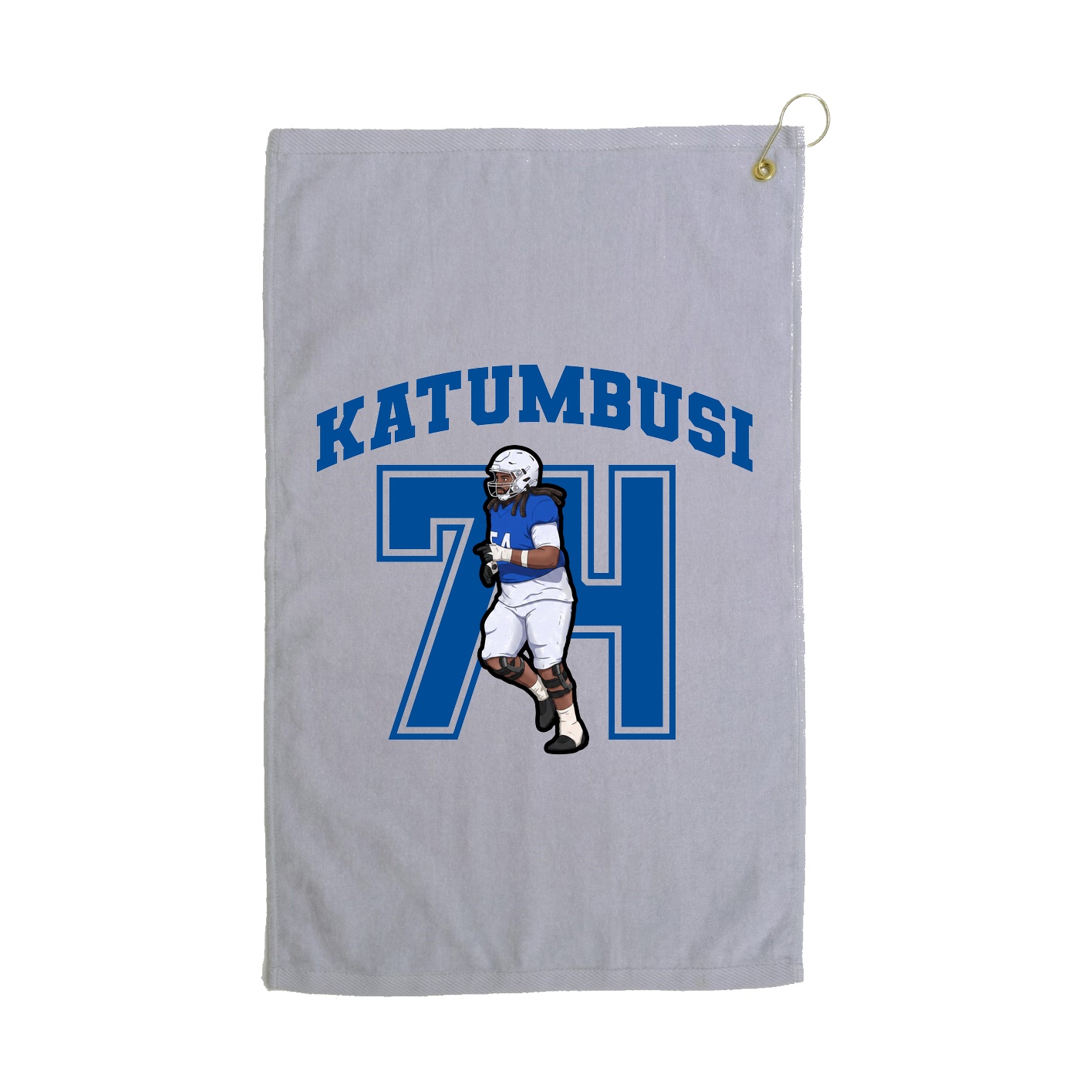 Golf Towel — Number in Grey