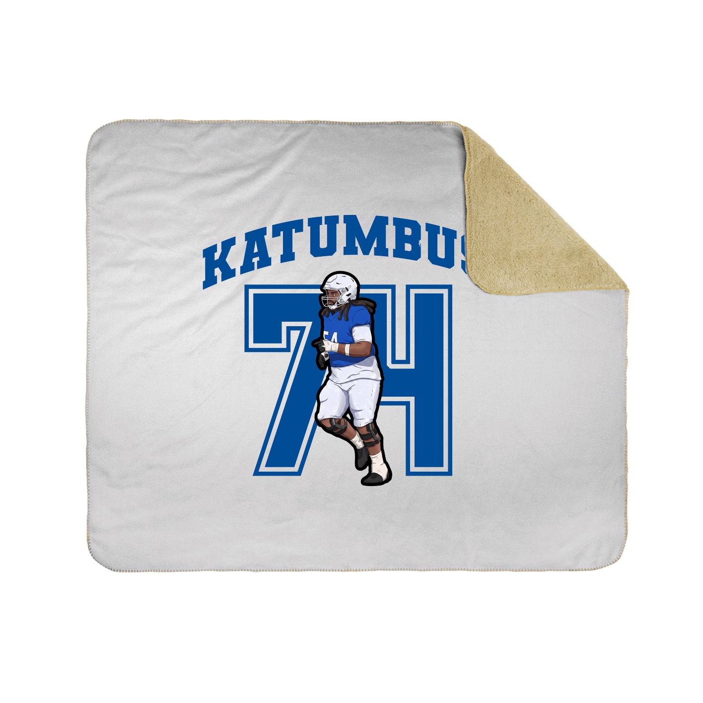 Throw Blanket — Number in White