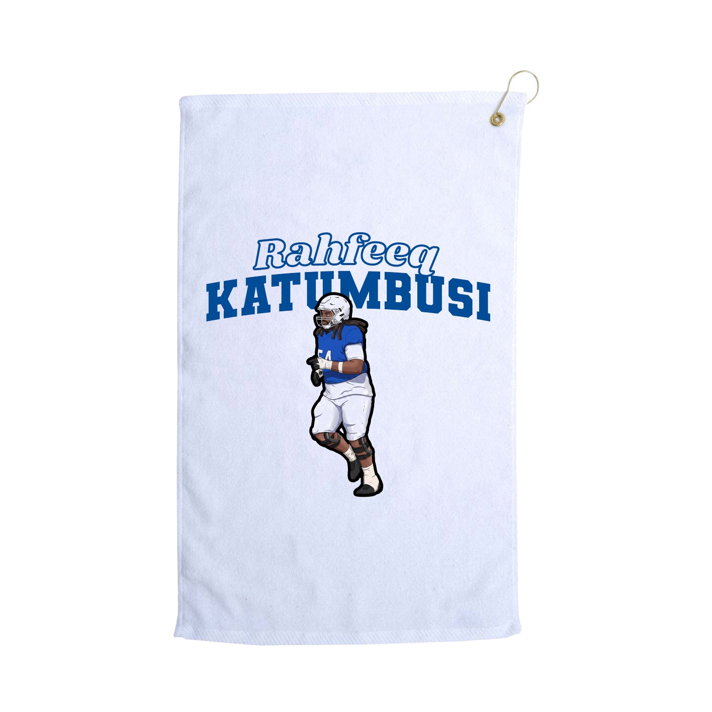 Golf Towel — Name Arch in White