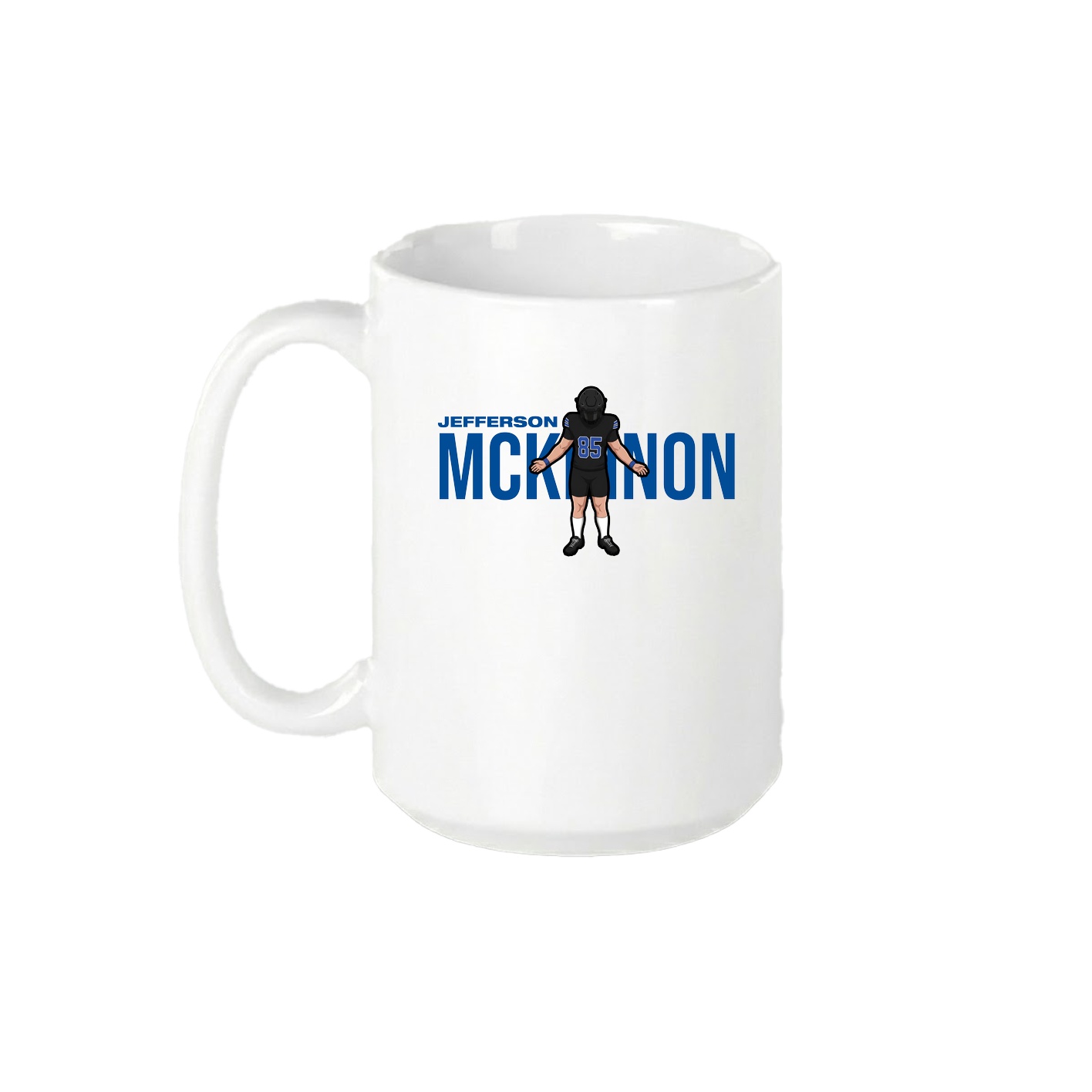 15oz Coffee Mug — Player Name in White